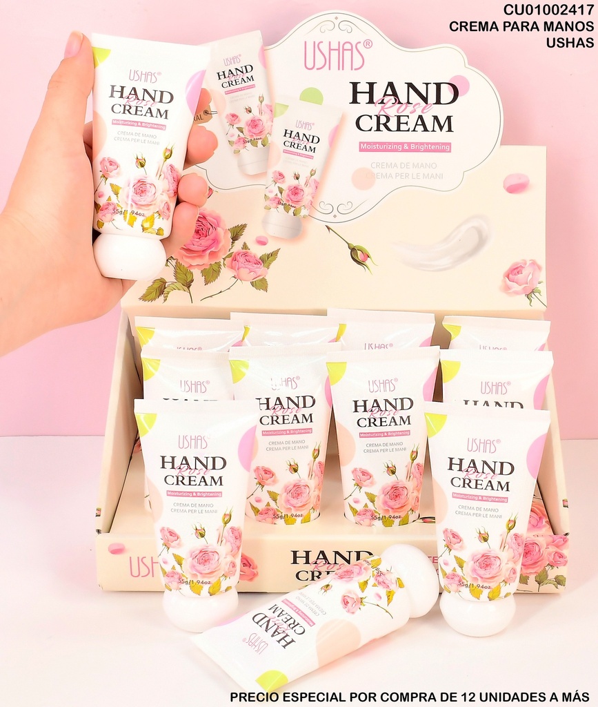 CREMA DE MANOS ROSAS USHAS HA384