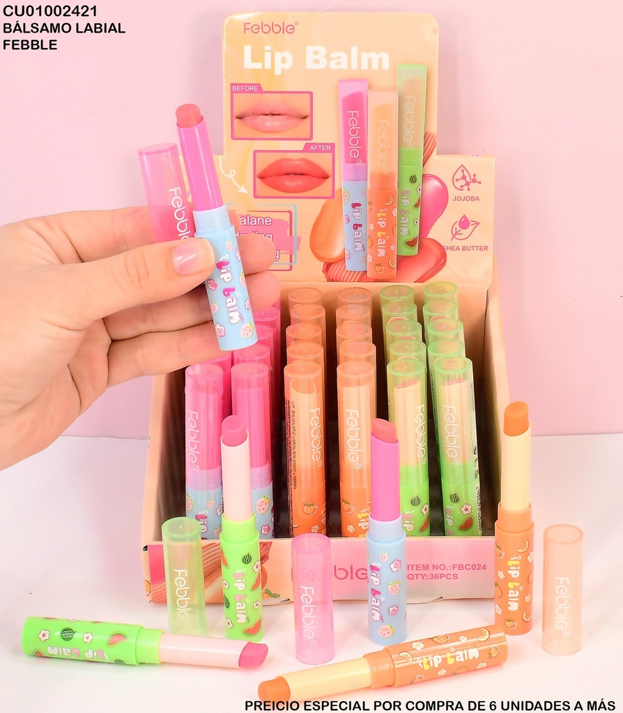 BALSAMO LABIAL FEBBLE SURTIDOS FBC024