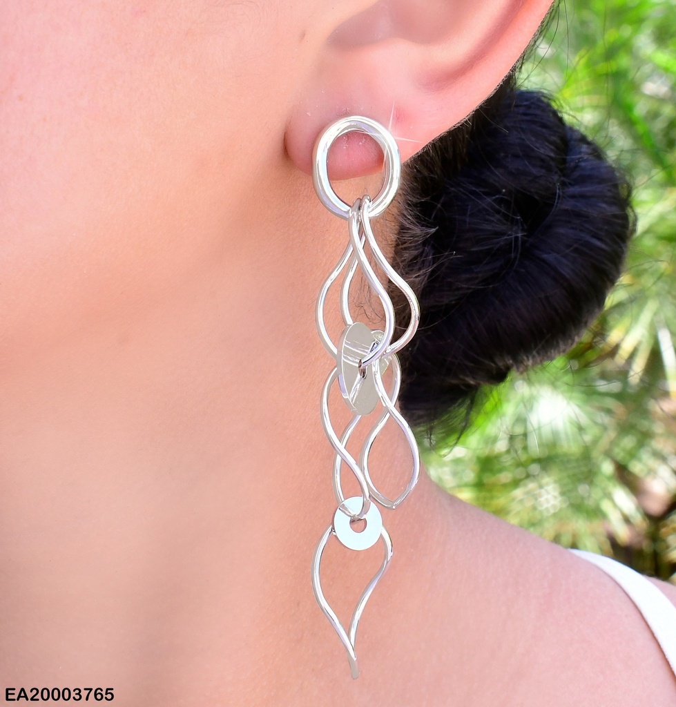 ARETES PLAT. LARGOS CROQUIS OV ENLAZADOS EE2009