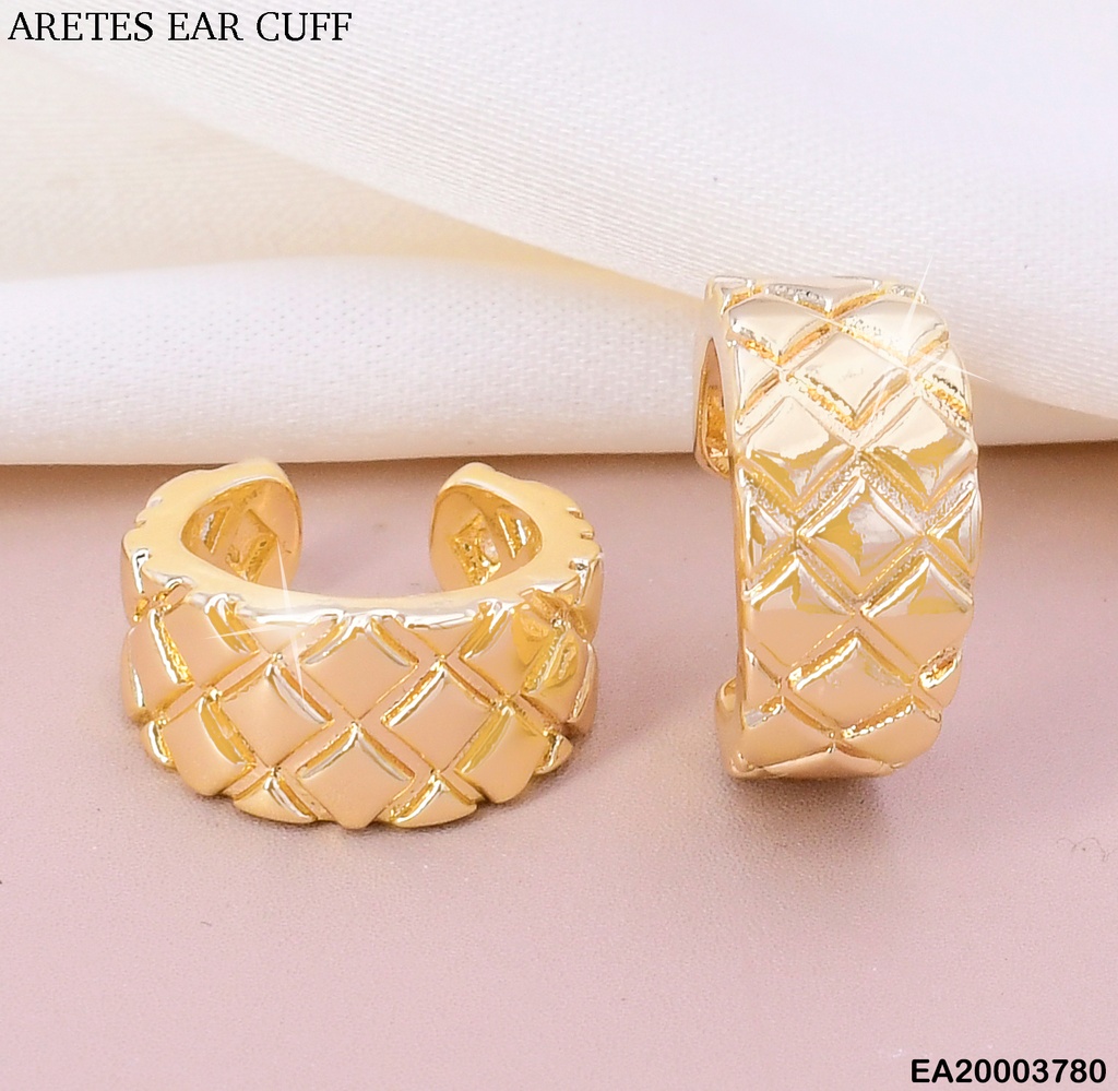 ARETES EAR CUFF (2) ROMBOS GRABADOS EE2065-281