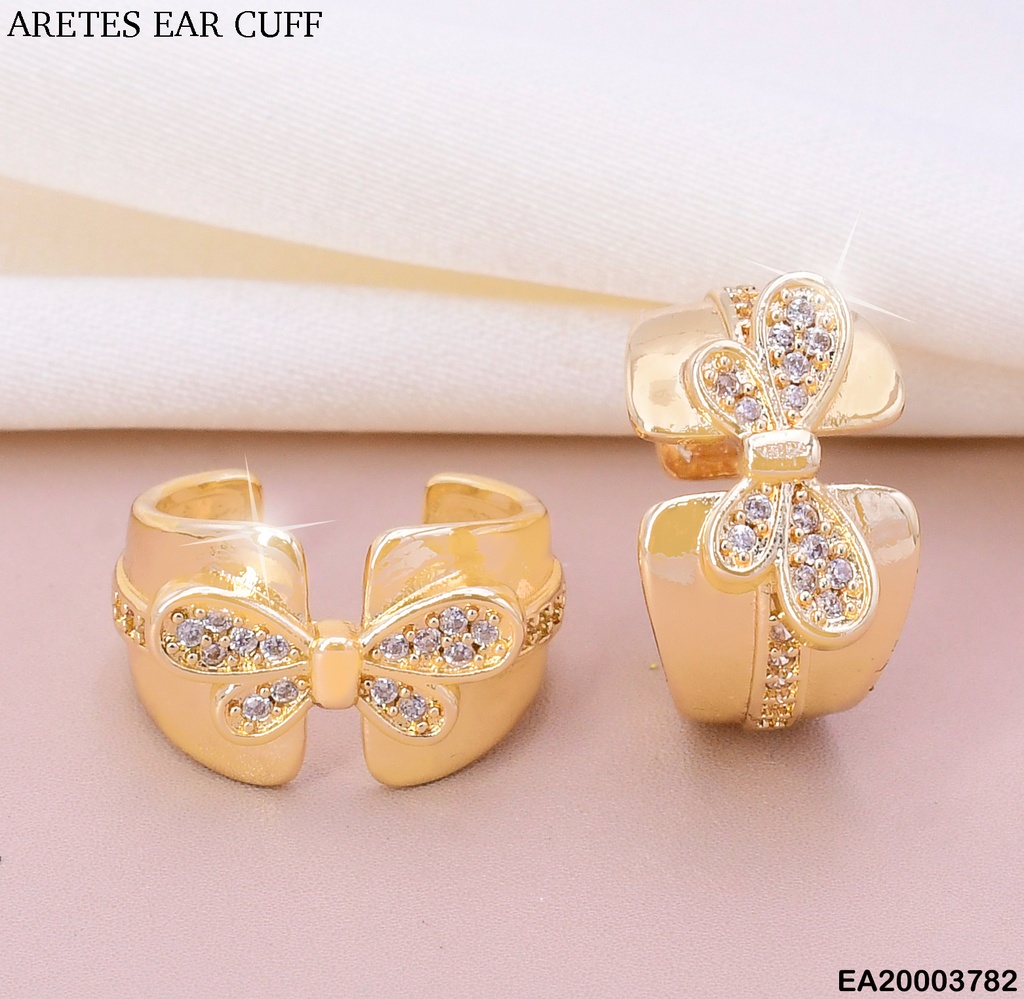 ARETES EAR CUFF (2) C/MARIPOSA ZIRCONIAS EE2069