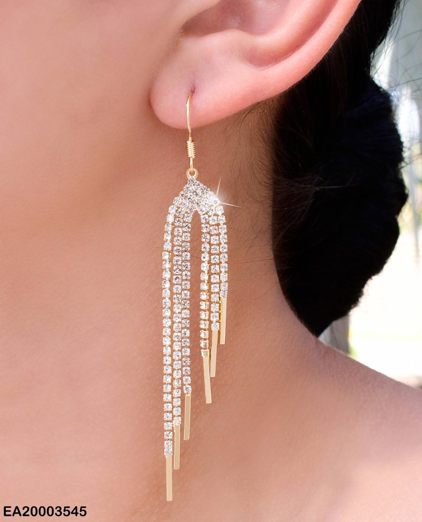 ARETES"U" ZIRCONIAS TRIPLE INVERTIDA EE1576-289