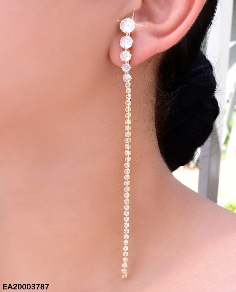 ARETES 5 ZIRC.DECRECIENTE C/LINEA LARGA ZIRC. EE1246