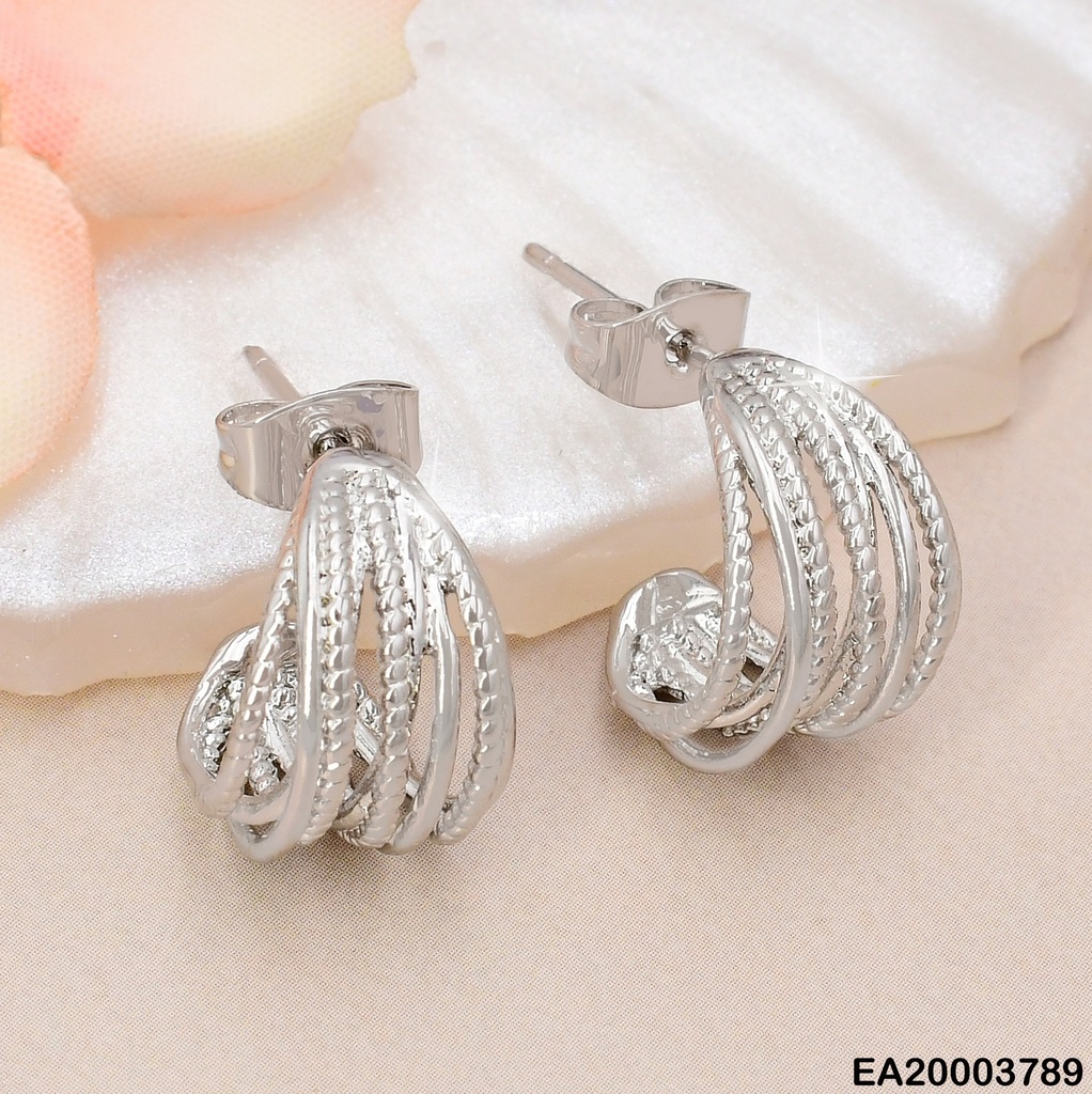 ARETES PLAT "C" TORNEADA EE1862-9