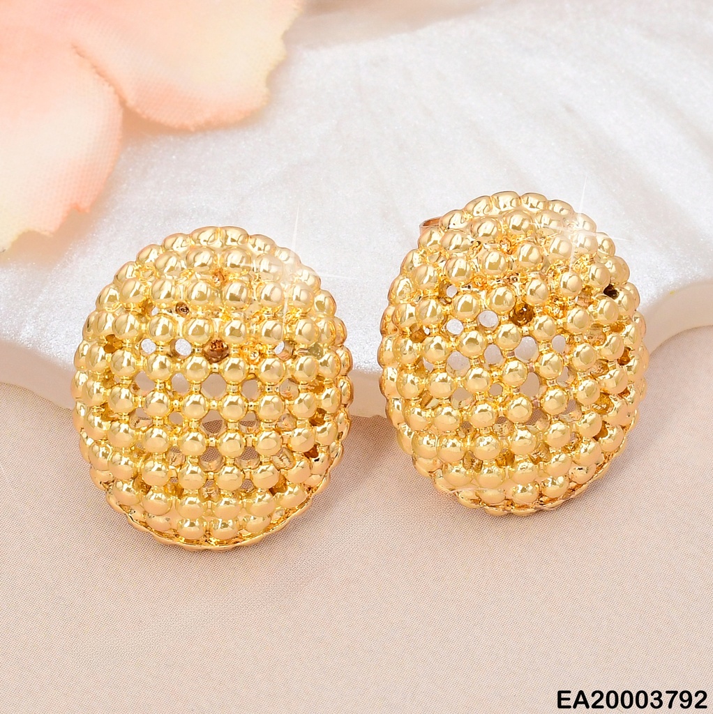 ARETES DOR OVALADO CALADO EE1808-301