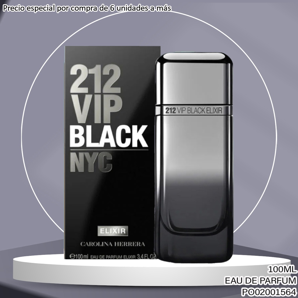 PERFUME 212 VIP BLACK NYC ELIXIR CAROLINA HERRERA 100ML EDP