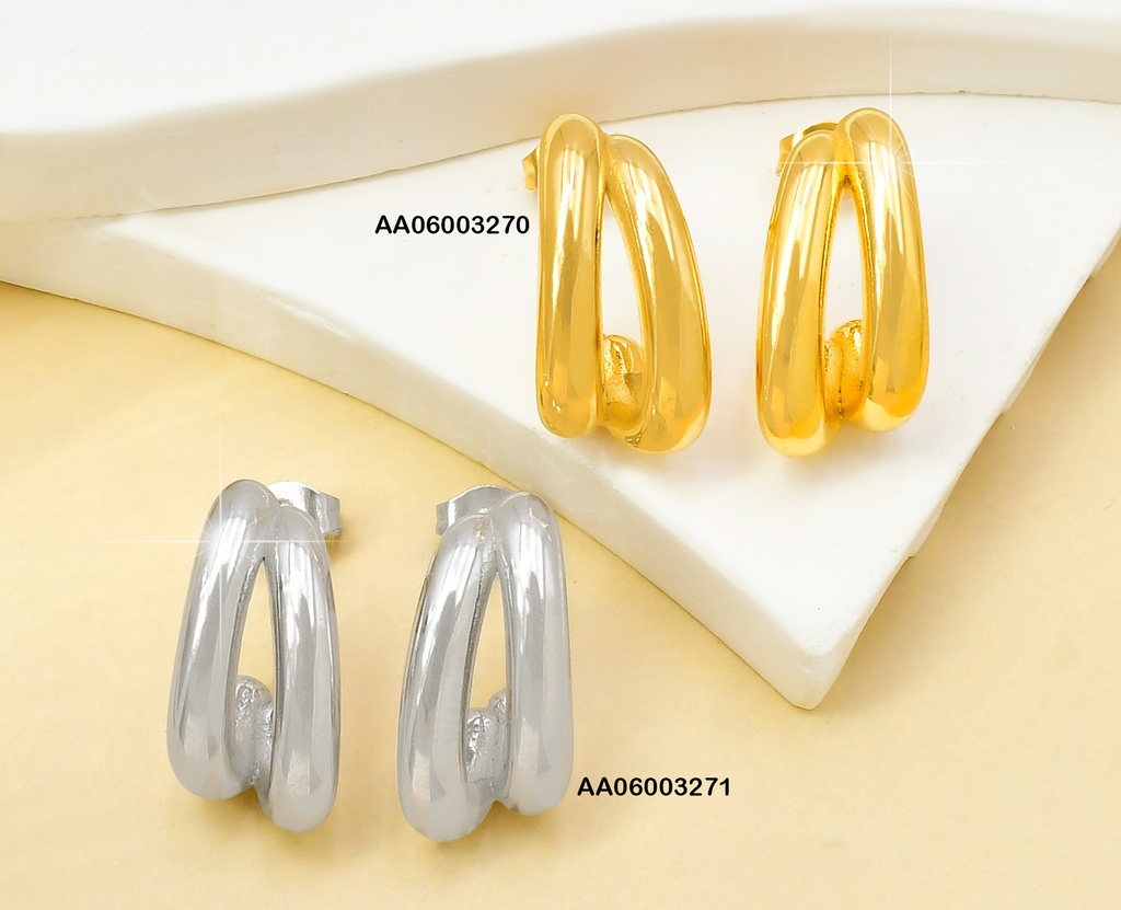 ARETES PLAT DOBLE "J" INFLADAS 085080-113