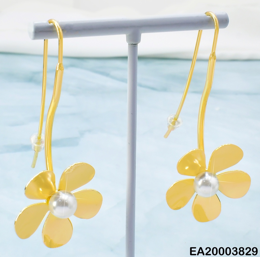 ARETES COLGANTES FLOR LISA/ PERLA CENTRO EE1988/F8257