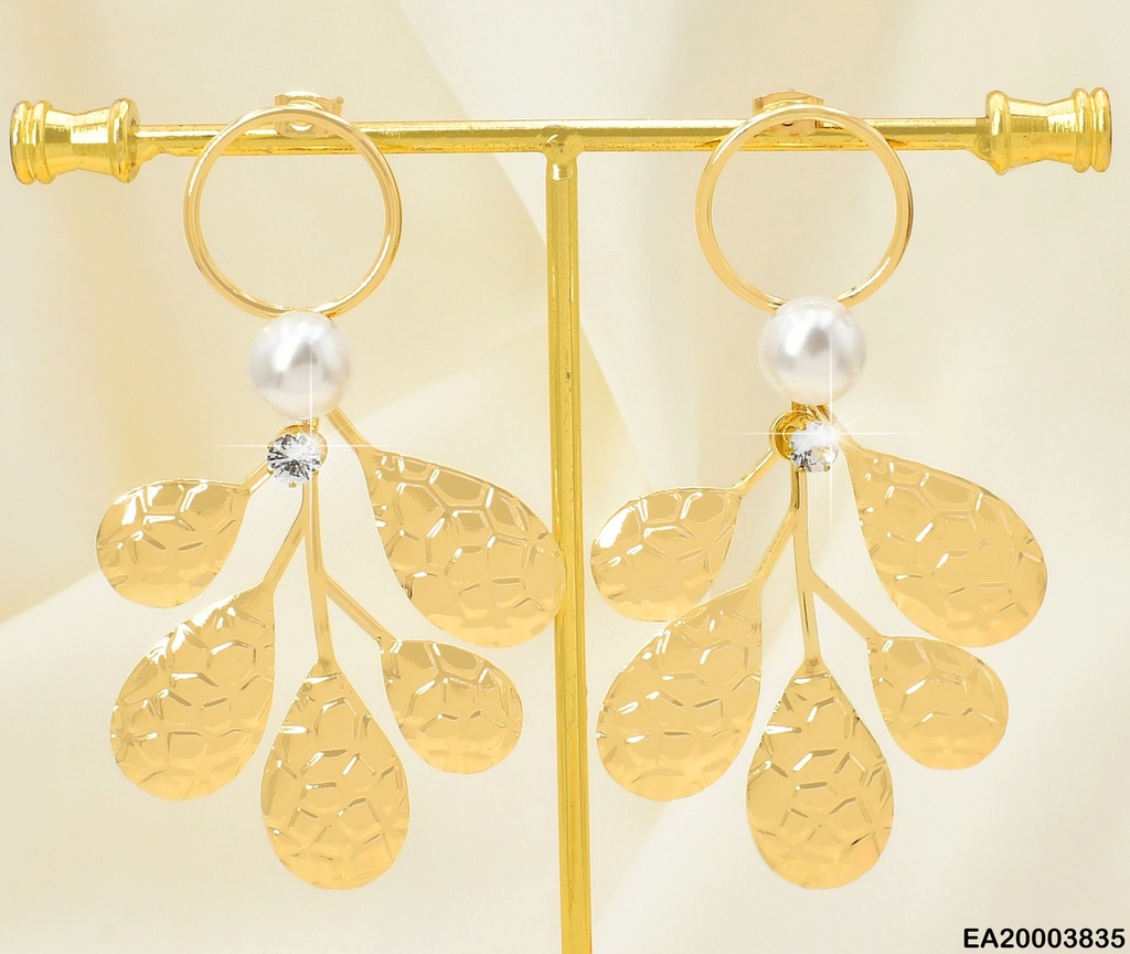 ARETES CIRCULO/PERLA/ZIRC/HOJAS COLGANTES EE2012-301