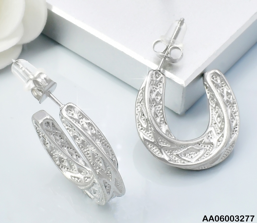 ARETES PLAT "C"  ROMBOS GRAB. 085030-113