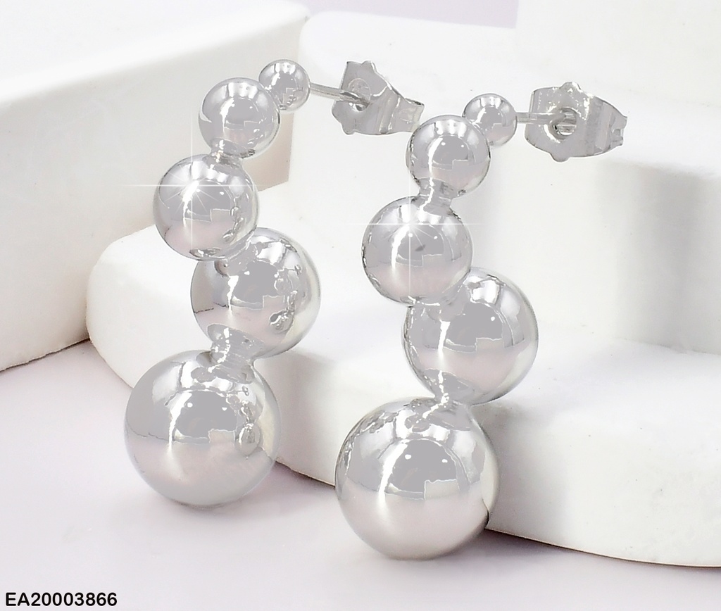 ARETES PLAT 5 PELOTAS DESCENDENTES EN CURVA F5478