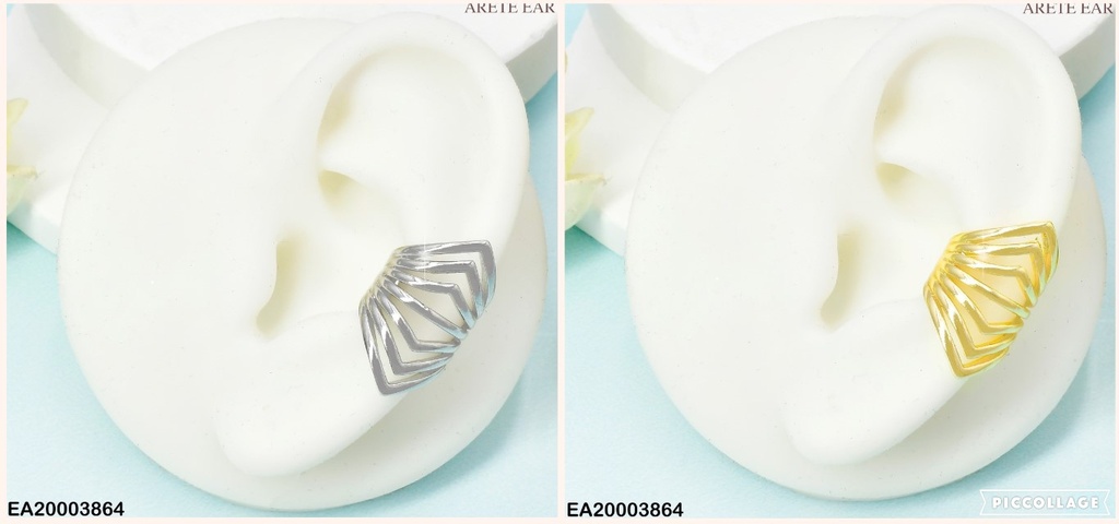 ARETES EARCUFF  "V" INVERTIDA/ LINEA LISA/ "V"  D/P K 5872-787