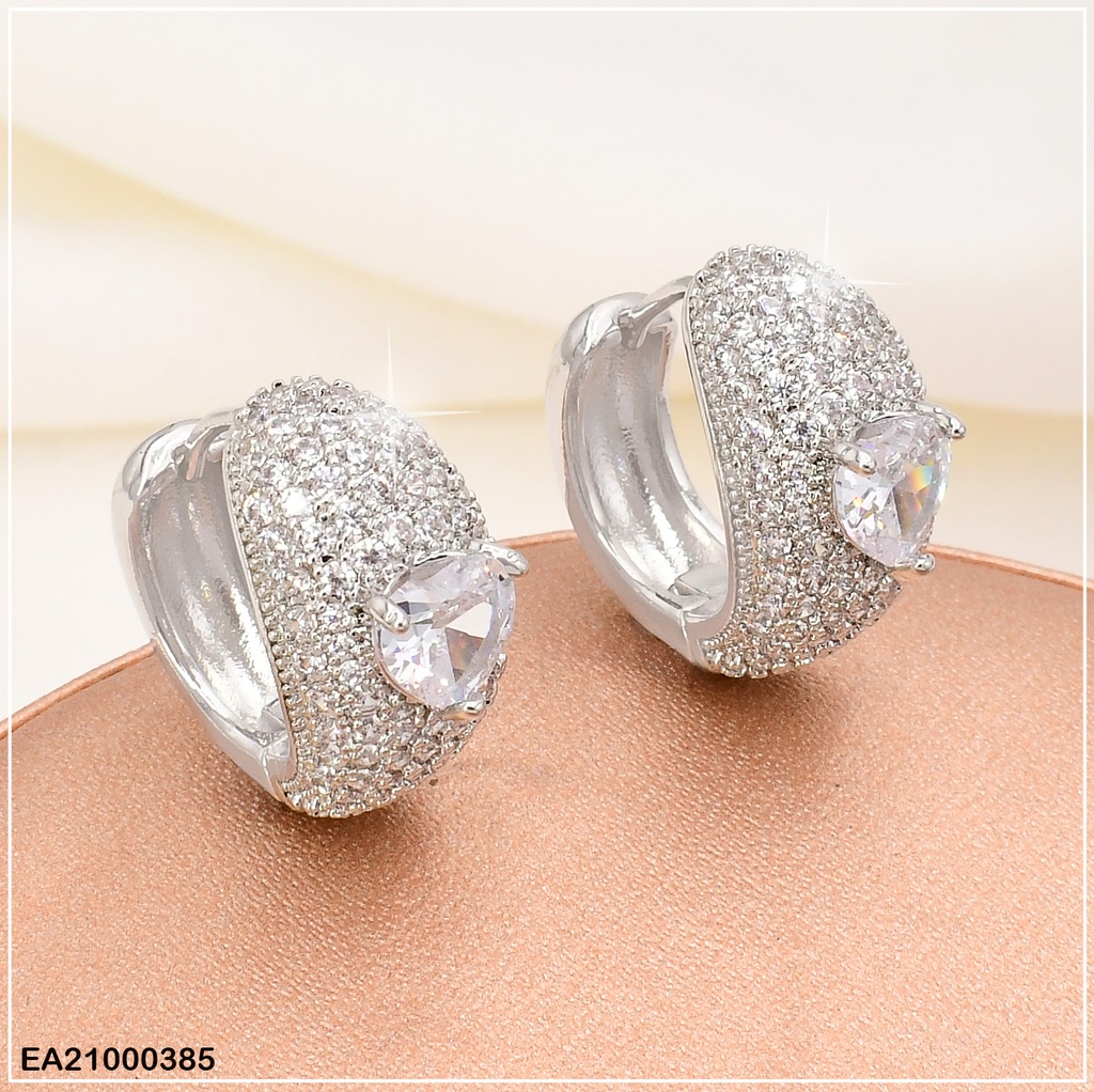 ARGOLLAS PLAT. ZIRCONIAS C/ZIRCONIA CORAZON K2134