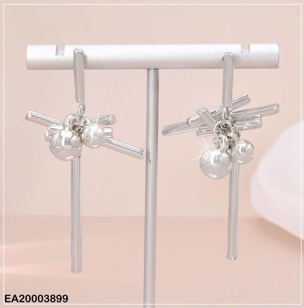 ARETES CRUZ PLAT. C/PELOTITAS EE2135-301