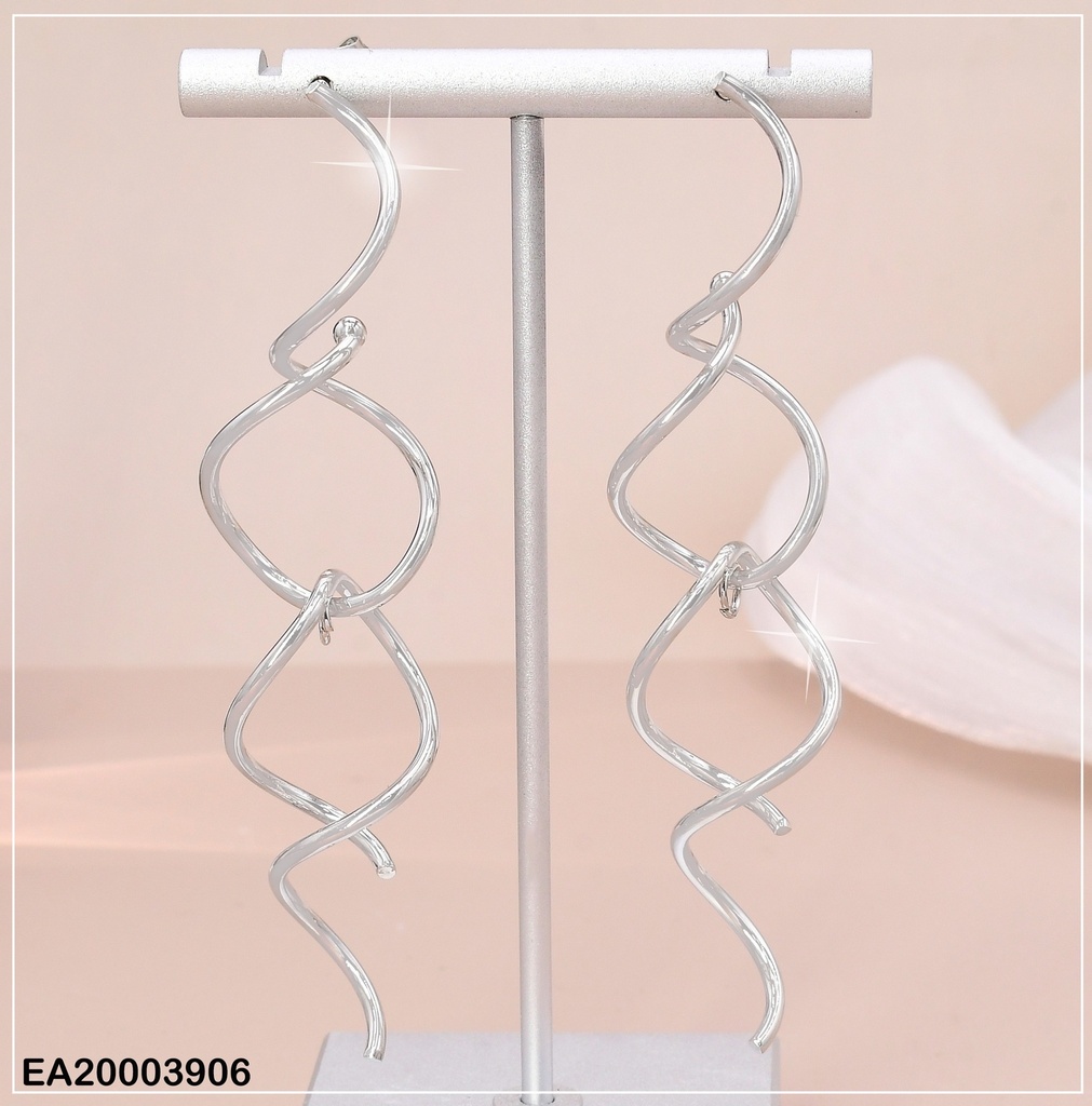ARETES PLAT. LARGOS DOBLE ESPIRAL EE2037-301