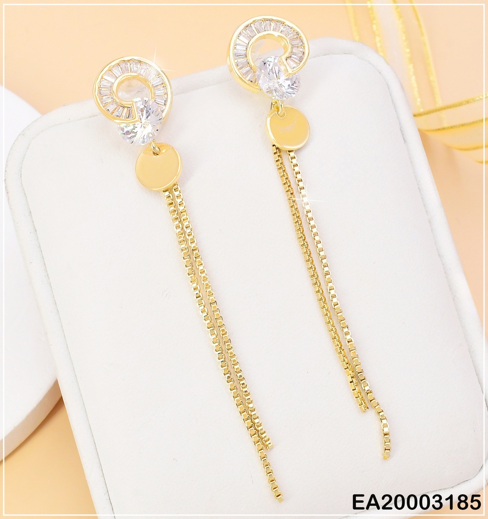 ARETES CIRCULO ZIRC.C/LINEAS COLGANTES EE1610-284