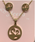 JUEGO PAREJA CISNES EN CIRCULO SA646-143 EC.