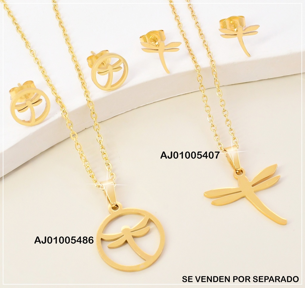 JUEGO PLACA LIBELULAS ALAS SEPARADAS/COLA CURVA SA752/A6546 EC.