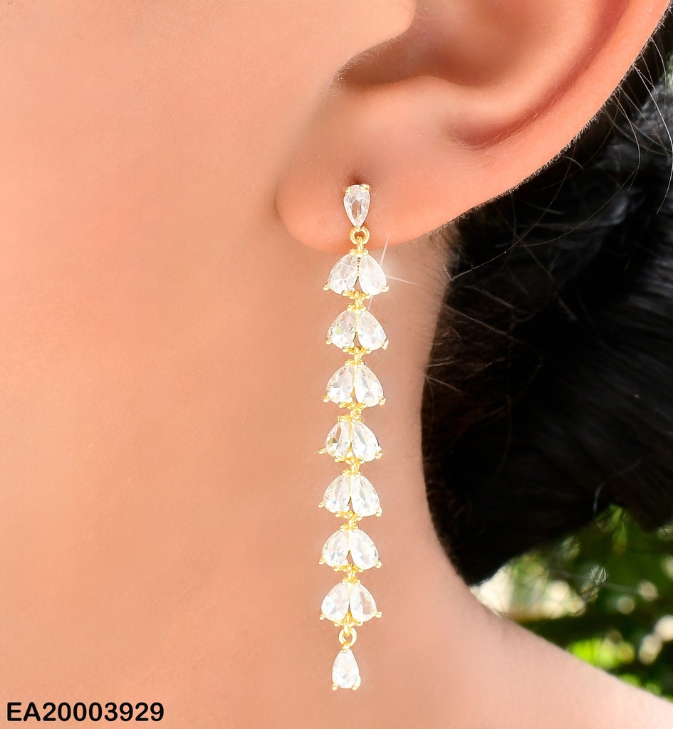 ARETES LINEA VERTICAL HOJITAS ZIRCONIAS EE1742-296