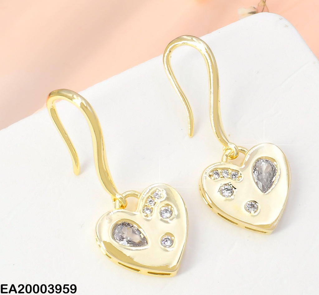 ARETES CORAZON INCRUSTACIONES ZIRCONIAS EE1728-3