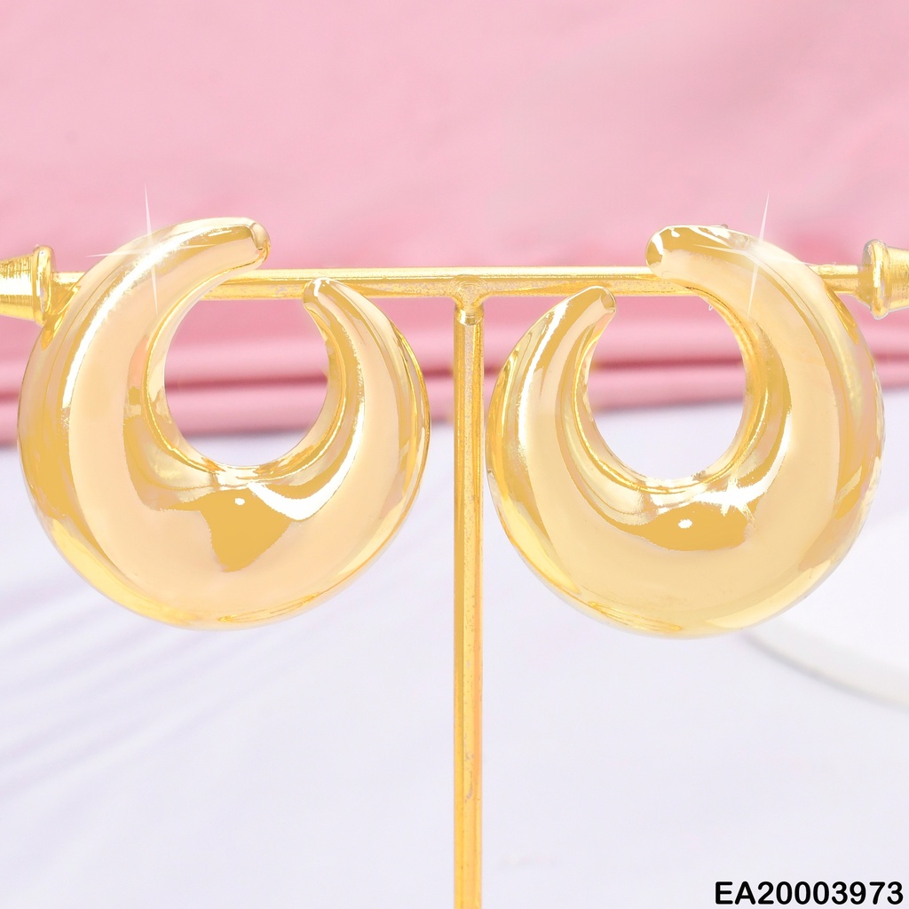 ARETES DOR "U" ANCHA EE1886-301