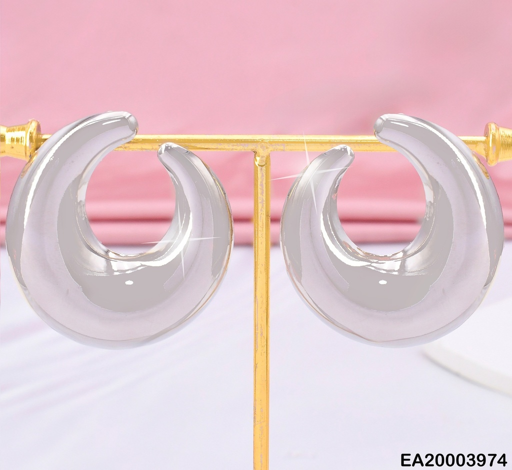ARETES PLAT "U" ANCHA EE1887-301