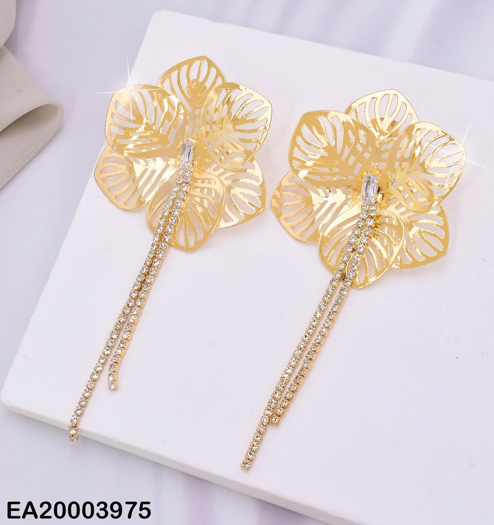 ARETES FLOR CALADA LINEA ZIRC COLGANTE EE1906-301
