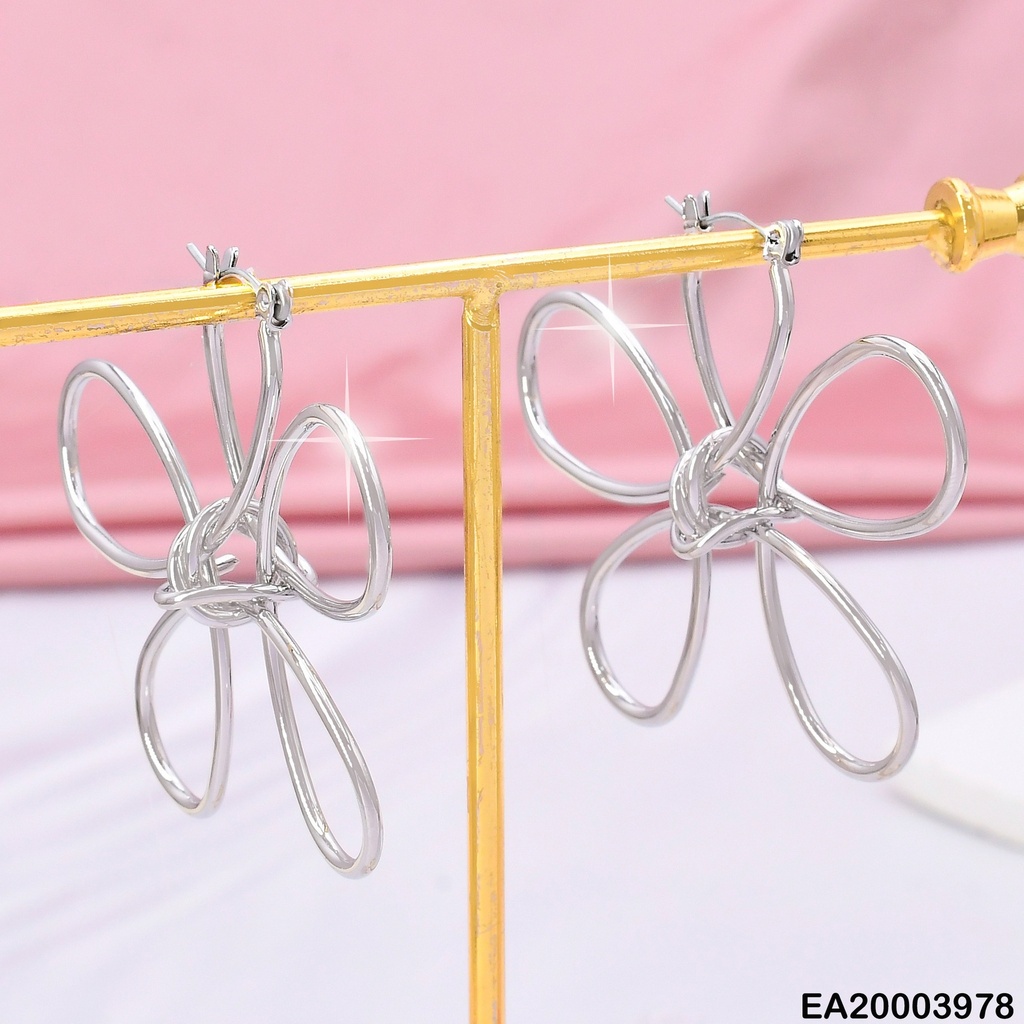 ARETES PLAT CROQUI FLOR GR EE1921-301