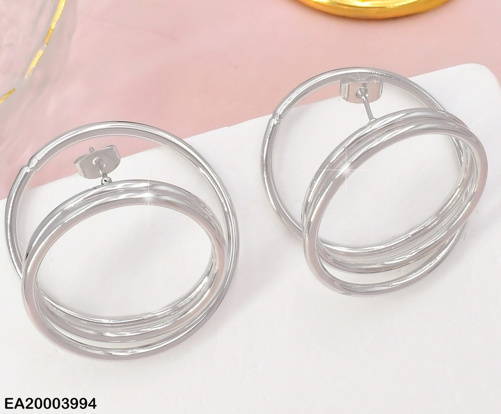 ARETES PLAT. TRIPLE CIRCULO ESPIRAL EE1993/F8259