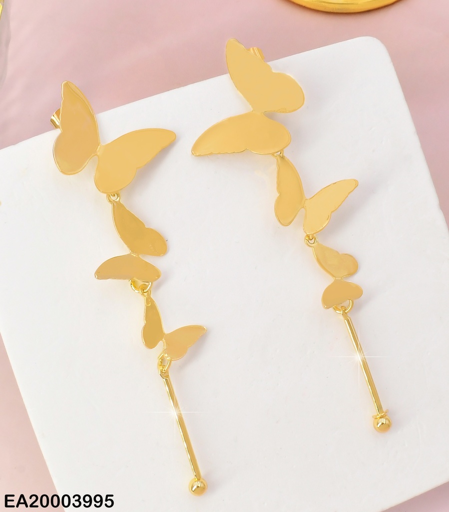 ARETES 3 PLACAS MARIPOSAS VERTICAL C/PENDULO EE2000-301