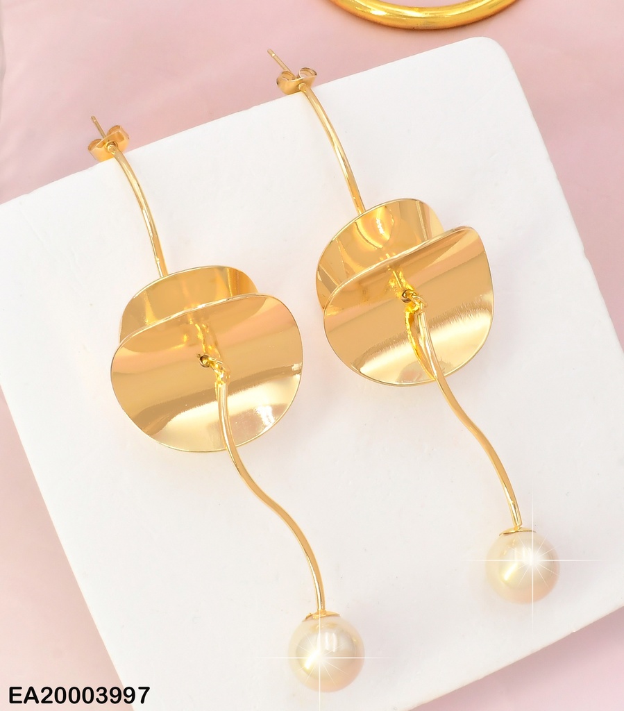 ARETES 2 PLATOS C/PENDULO PERLA EE2006-301/F8266