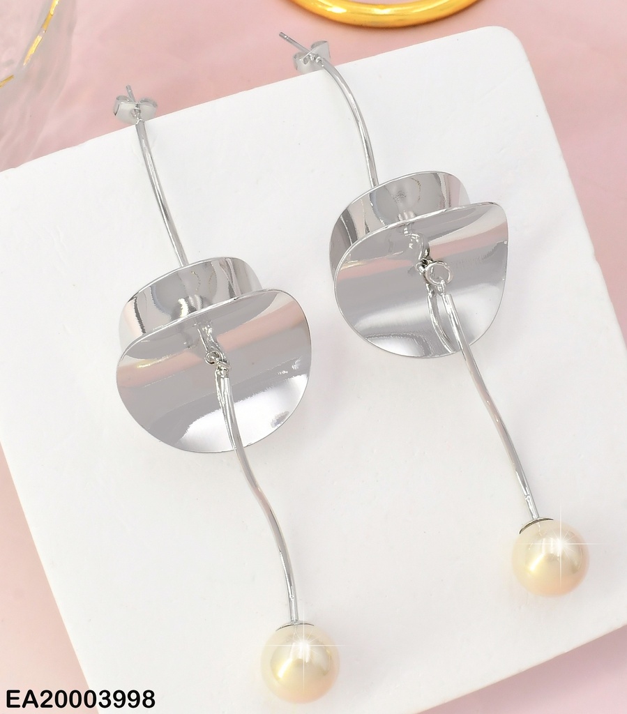 ARETES PLAT.2 PLATOS C/PENDULO PERLA EE2007-301/F8266