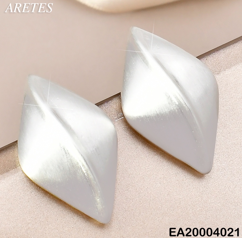 ARETES ROMBOIDES PLAT. LINEA C/RELIEVE EE2081-301