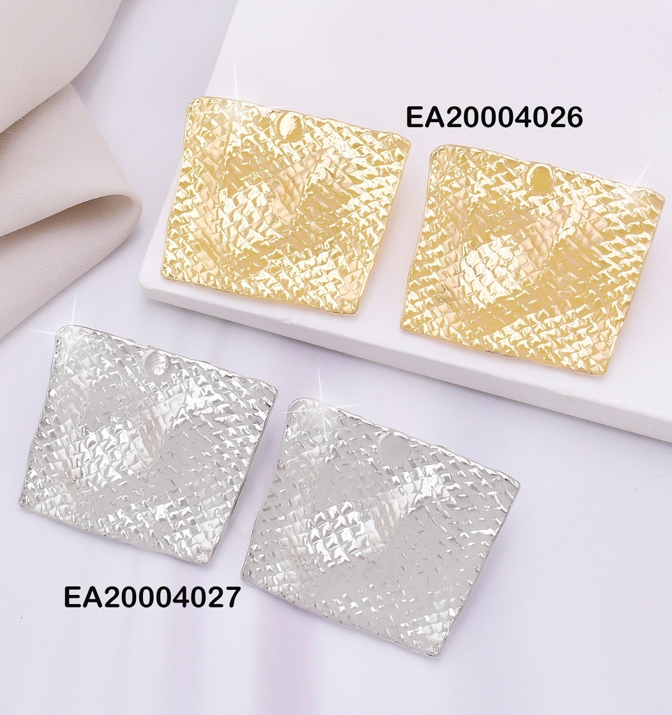 ARETES PLATEADOS CUADRADO/ ROMBOS GRAB. EE2103-301