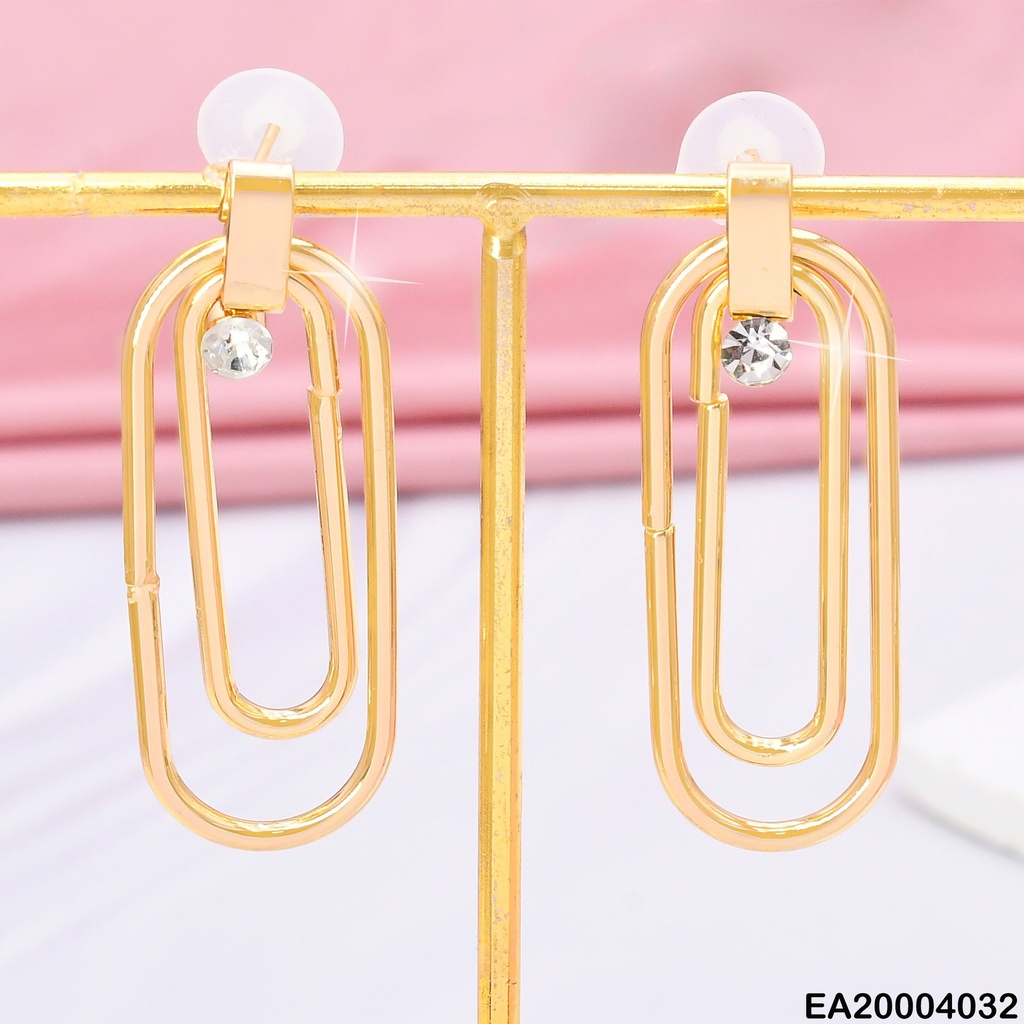 ARETES DOR OVALOS ESTILO CLIPS EE2136-301