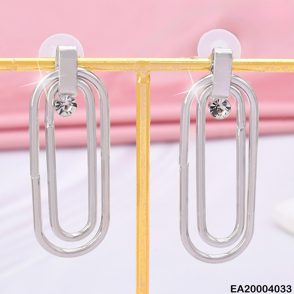 ARETES PLAT OVALOS ESTILO CLIPS EE2137-301