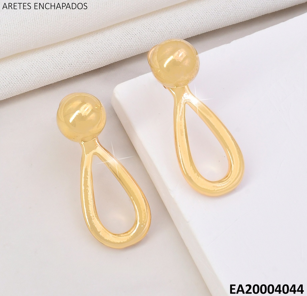 ARETES PELOTA C/CROQUI GOTA COLGANTE EE2176-301