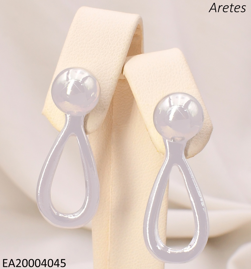 ARETES PLAT. PELOTA C/CROQUI GOTA COLGANTE EE2177-301