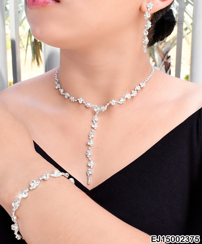 JUEGO ZIRCONIAS RD. CON COLGANTE/PULSERA SE683-300