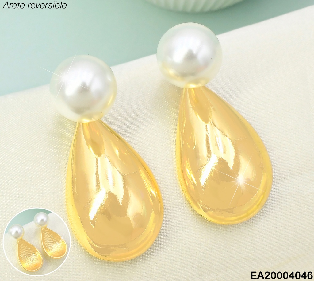ARETES PERLA/GOTA LISA COLGANTE EE2184-301
