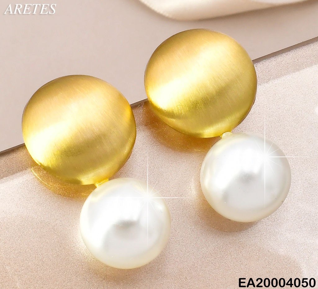 ARETES RD.DORADO C/PERLA COLGANTE EE2188-301