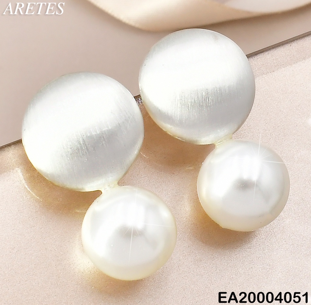 ARETES RD.PLATEADO C/PERLA COLGANTE EE2189-301