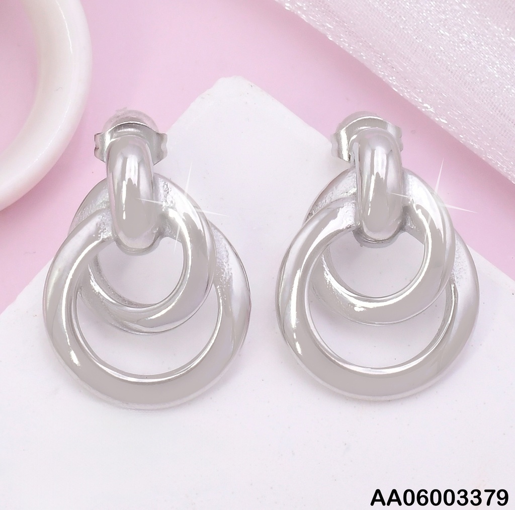 ARETES PLAT AROS ENTRELAZADOS VD085028-113