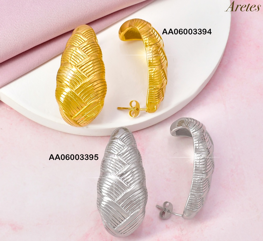 ARETES"J" GRABADOS LINEAS DIAGONALES VD084465-113