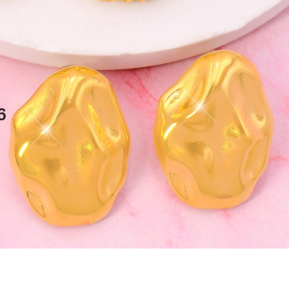 ARETES OVALO ABOLLADO VD084516-113