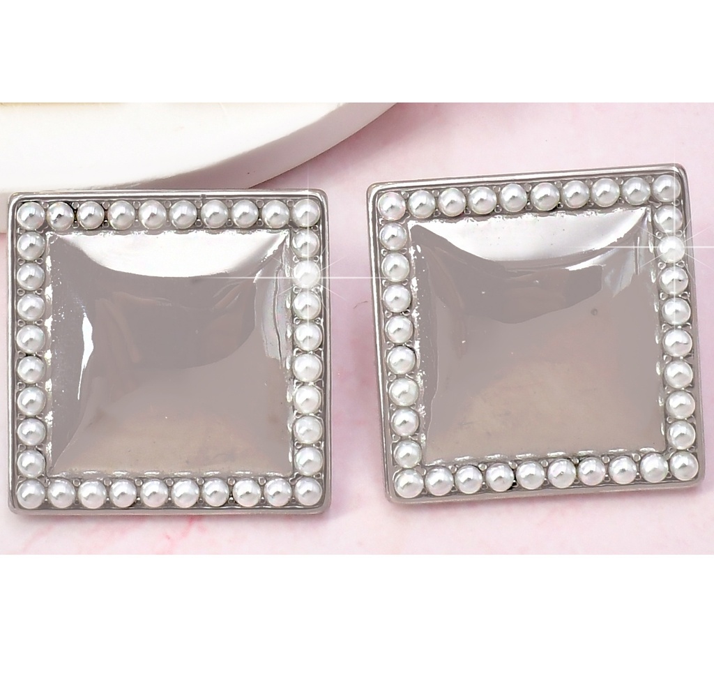 ARETES PLAT. CUADRO BORDE PERLITAS VD085058-113