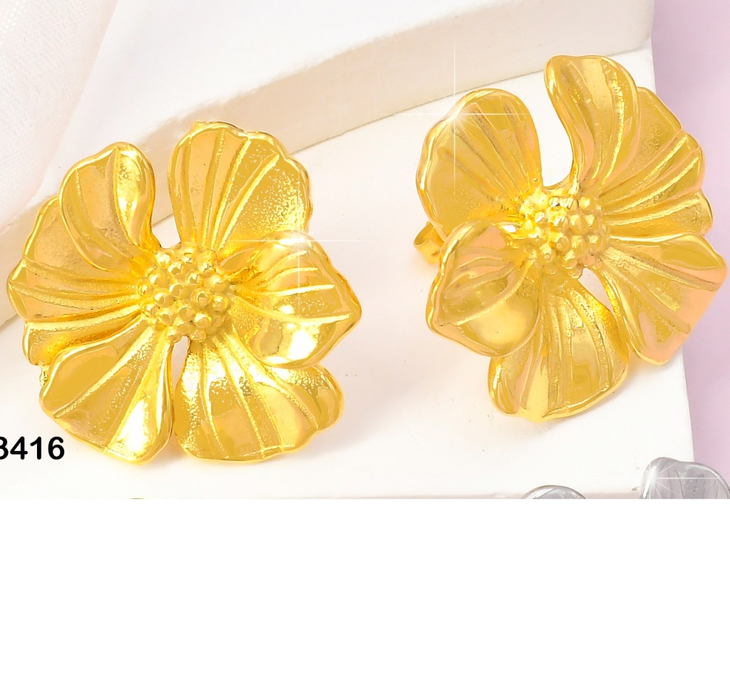 ARETES FLOR ABIERTA PETALOS DESNIVEL VD084471-113