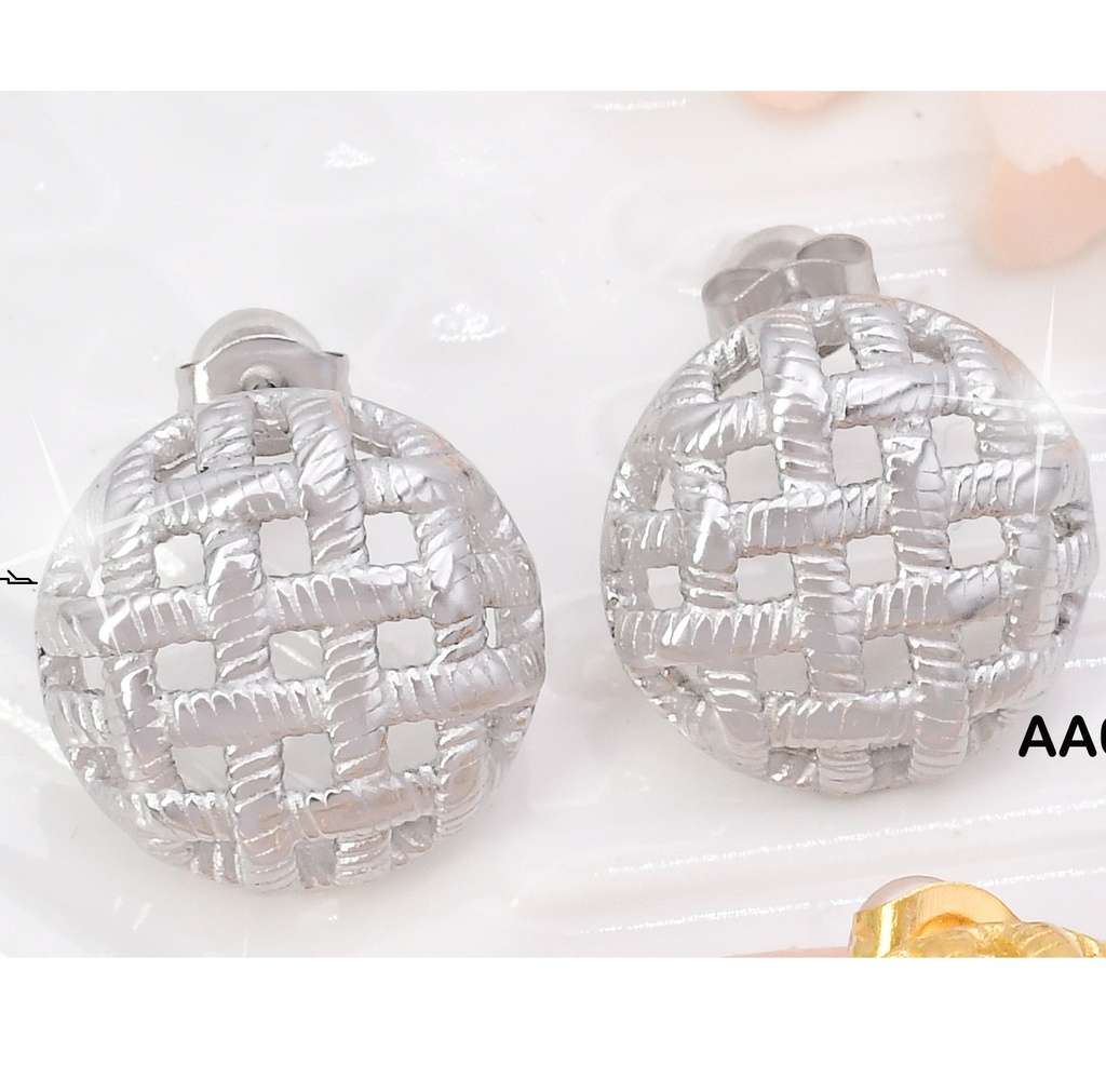 ARETES PLAT. RD. REJAS ROMBOS VD085075-113