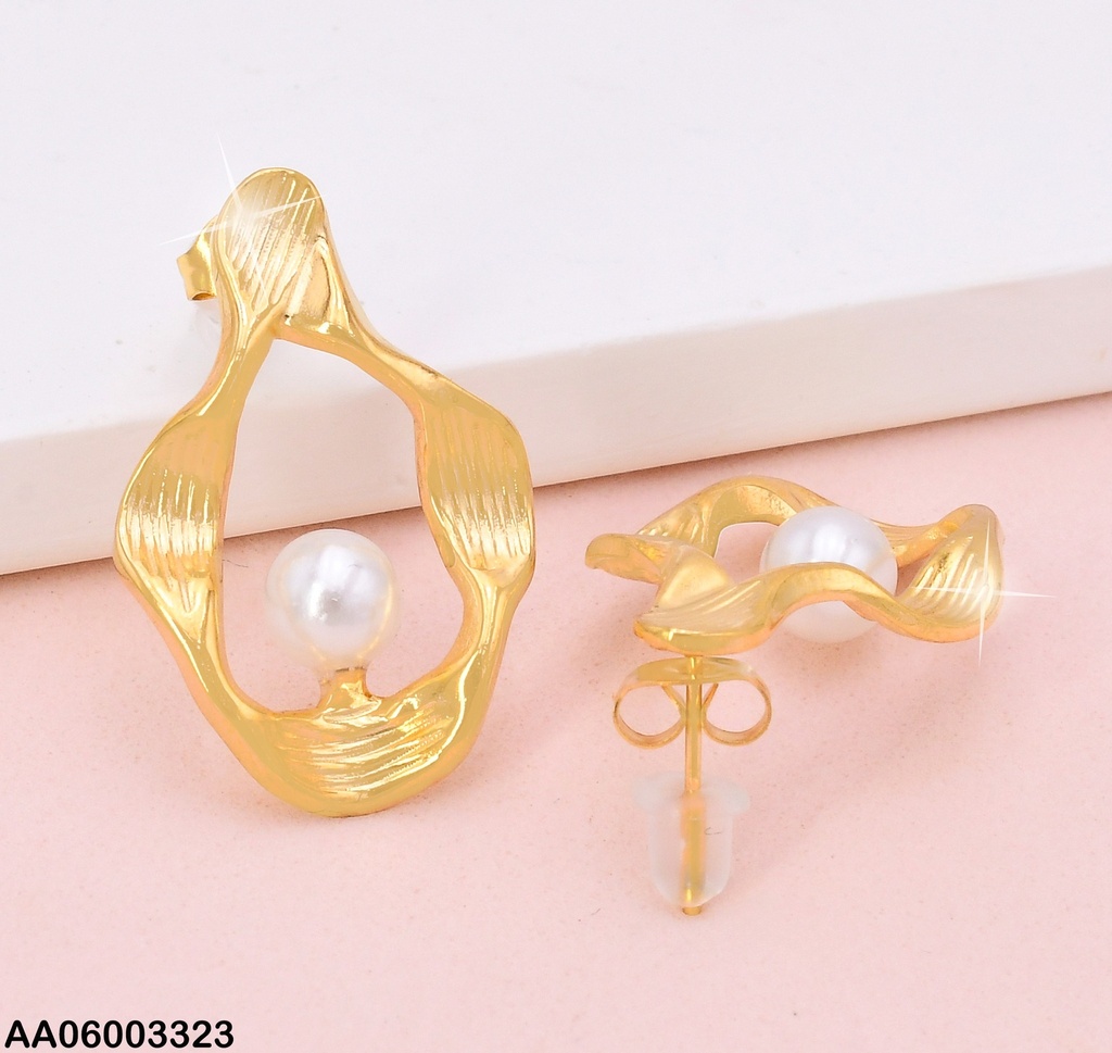ARETES CROQUI OVALO IRRE,PLANO/RAYADO EA1035-45