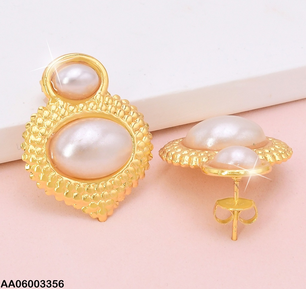 ARETES DOR 2 PERLAS EN HORIZONTAL EA1158/1160-270